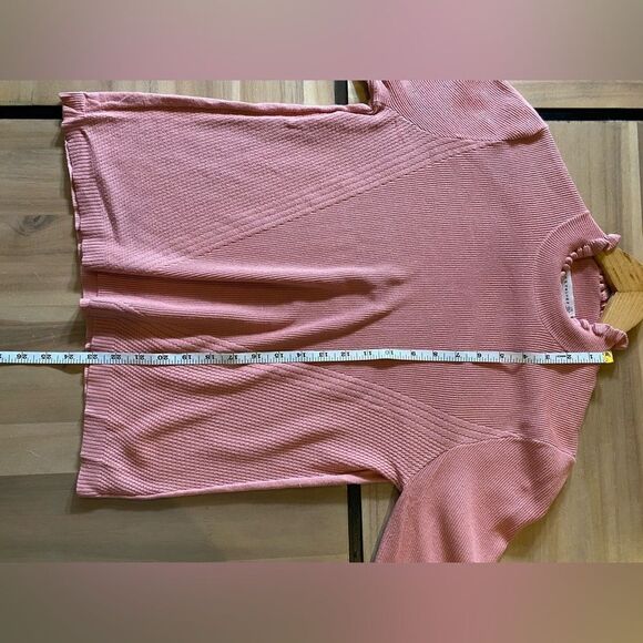 Blush pink long sleeve sweater - Picture 3 of 5
